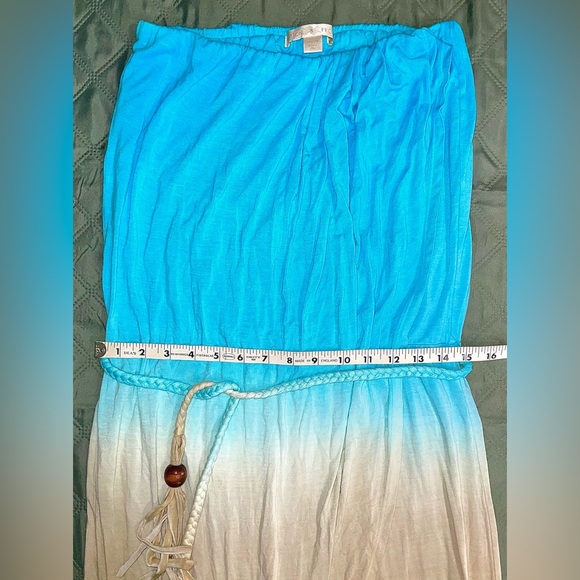 BOSTON PROPER Ombré Strapless Wrap Dress, sz XS, EUC - Picture 4 of 6